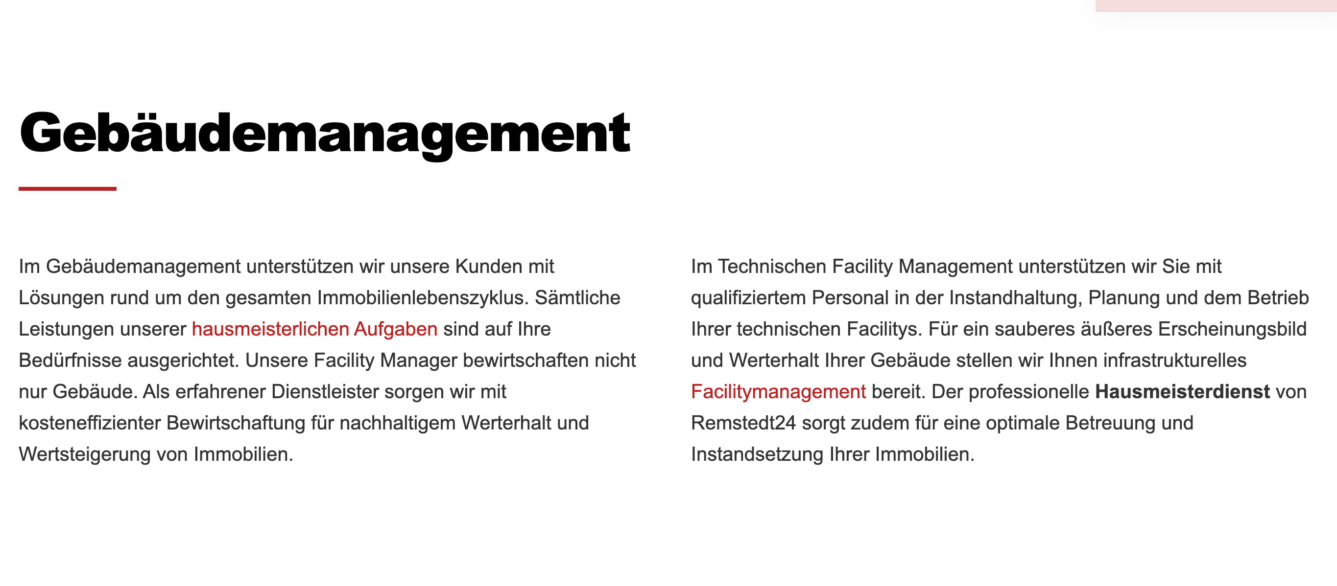 Ausschnitt 3 von 4 der Website von Remstedt24 GmbH, Leipzig