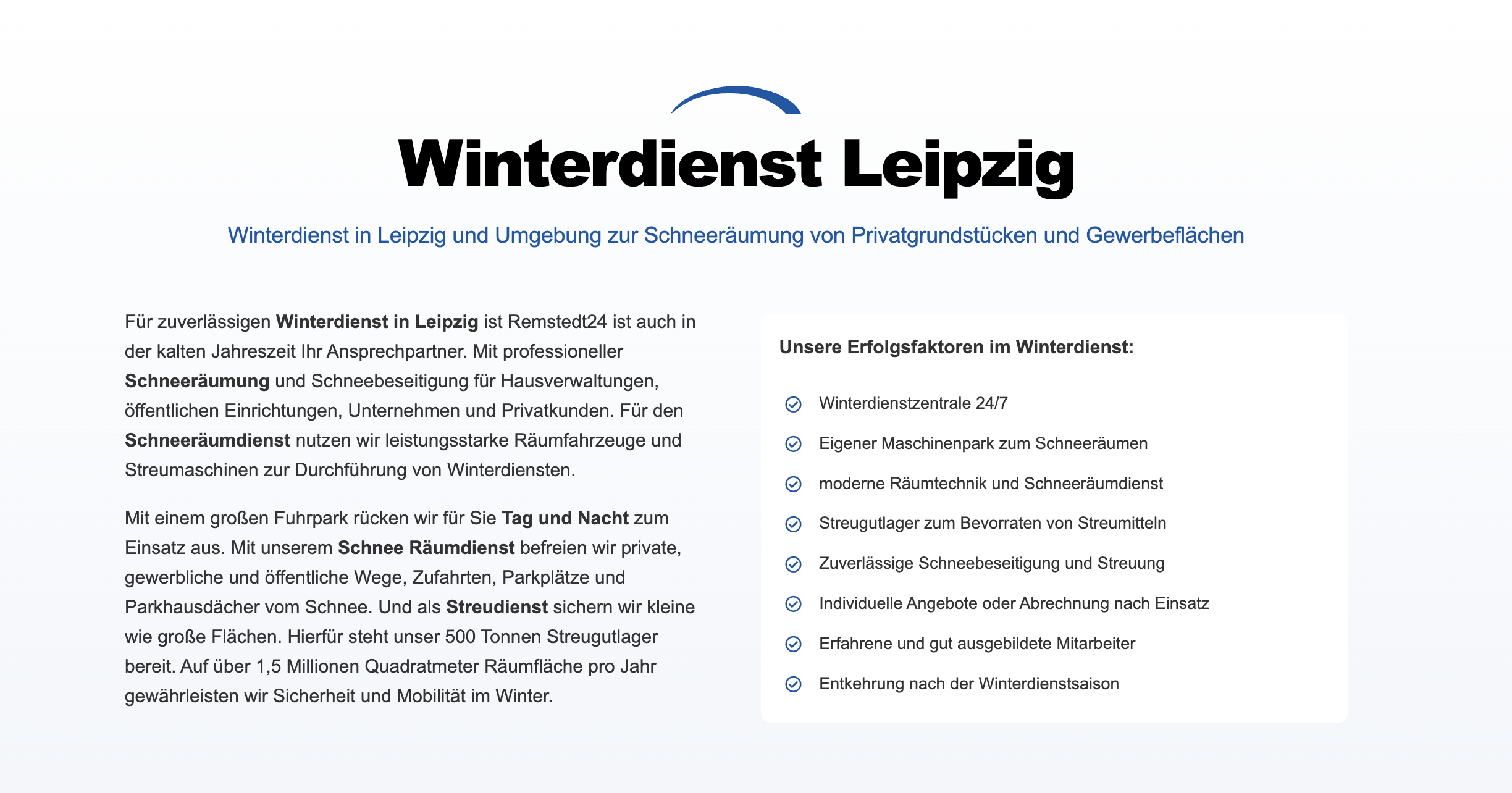 Ausschnitt 2 von 4 der Website von Remstedt24 GmbH, Leipzig
