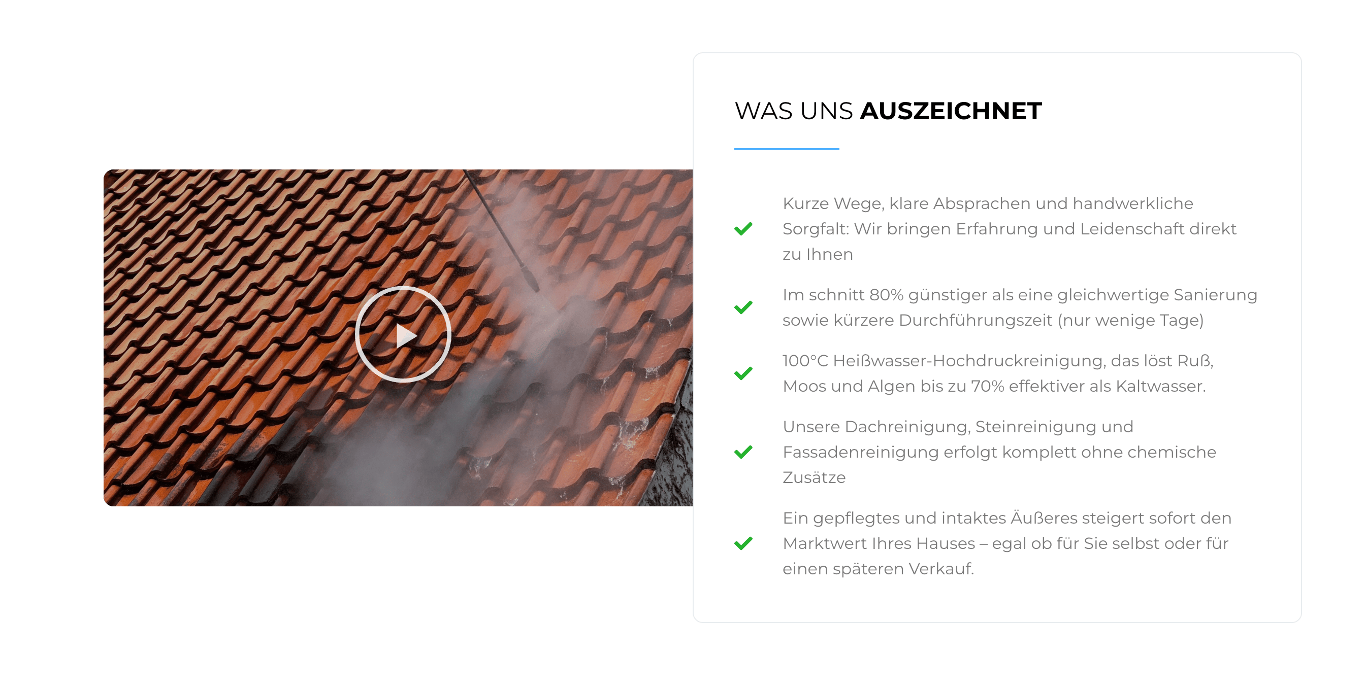 Ausschnitt 1 von 4 der Website von DW Reinigungsdienst | Dachreinigung, Dachbeschichtung & Fassadenreinigung Bremerhaven, Bremerhaven