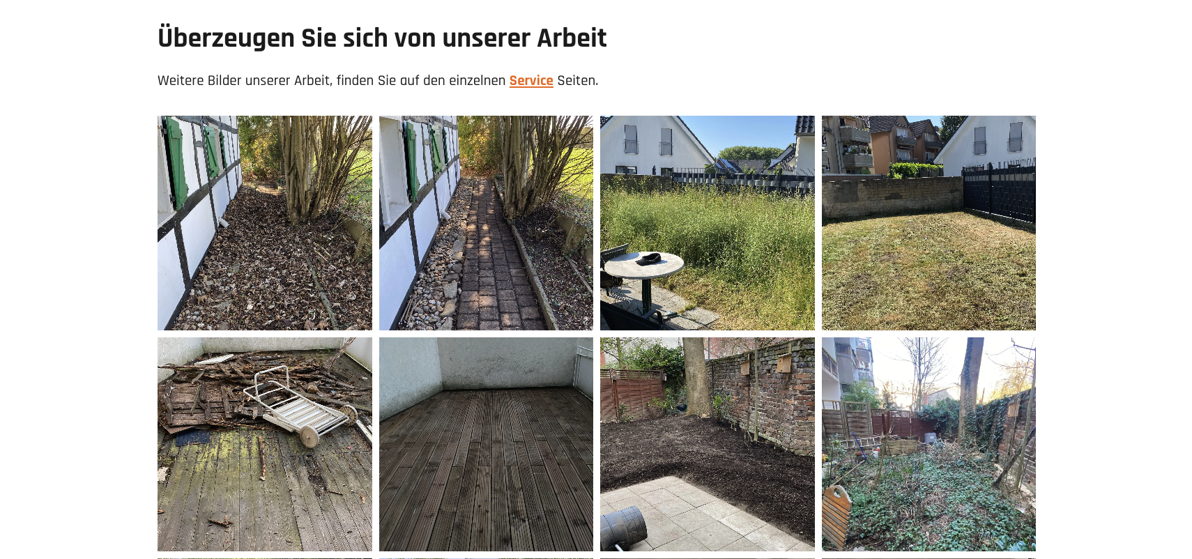 Ausschnitt 2 von 2 der Website von Hausmeisterservice Osthoff, Dortmund