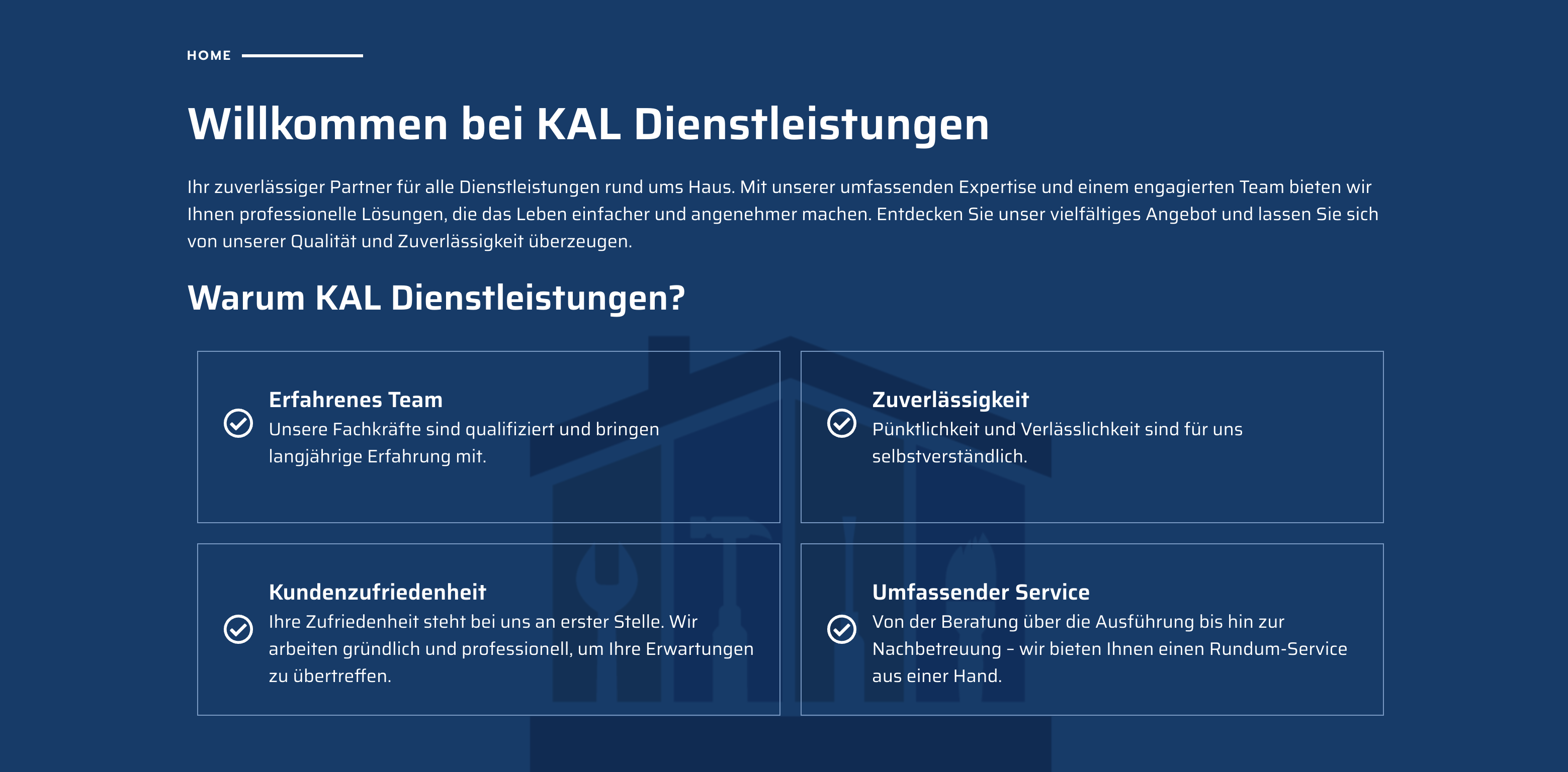 Ausschnitt 1 von 4 der Website von KAI Dienstleistungen, Offenbach am Main