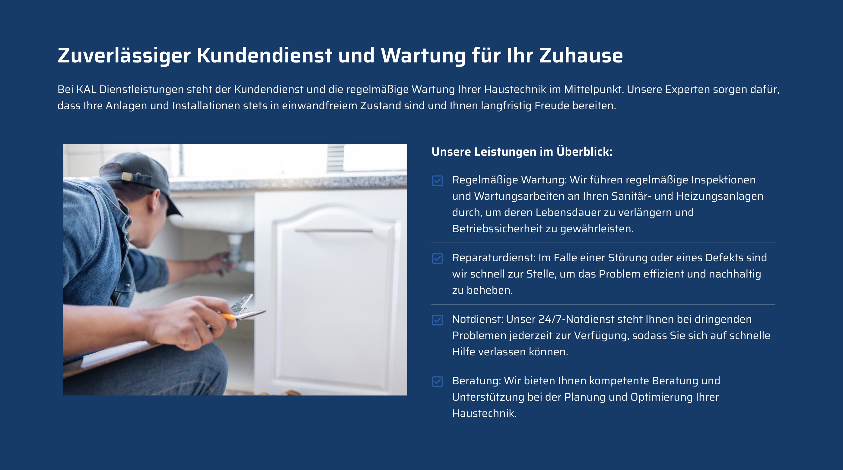 Ausschnitt 4 von 4 der Website von KAI Dienstleistungen, Offenbach am Main