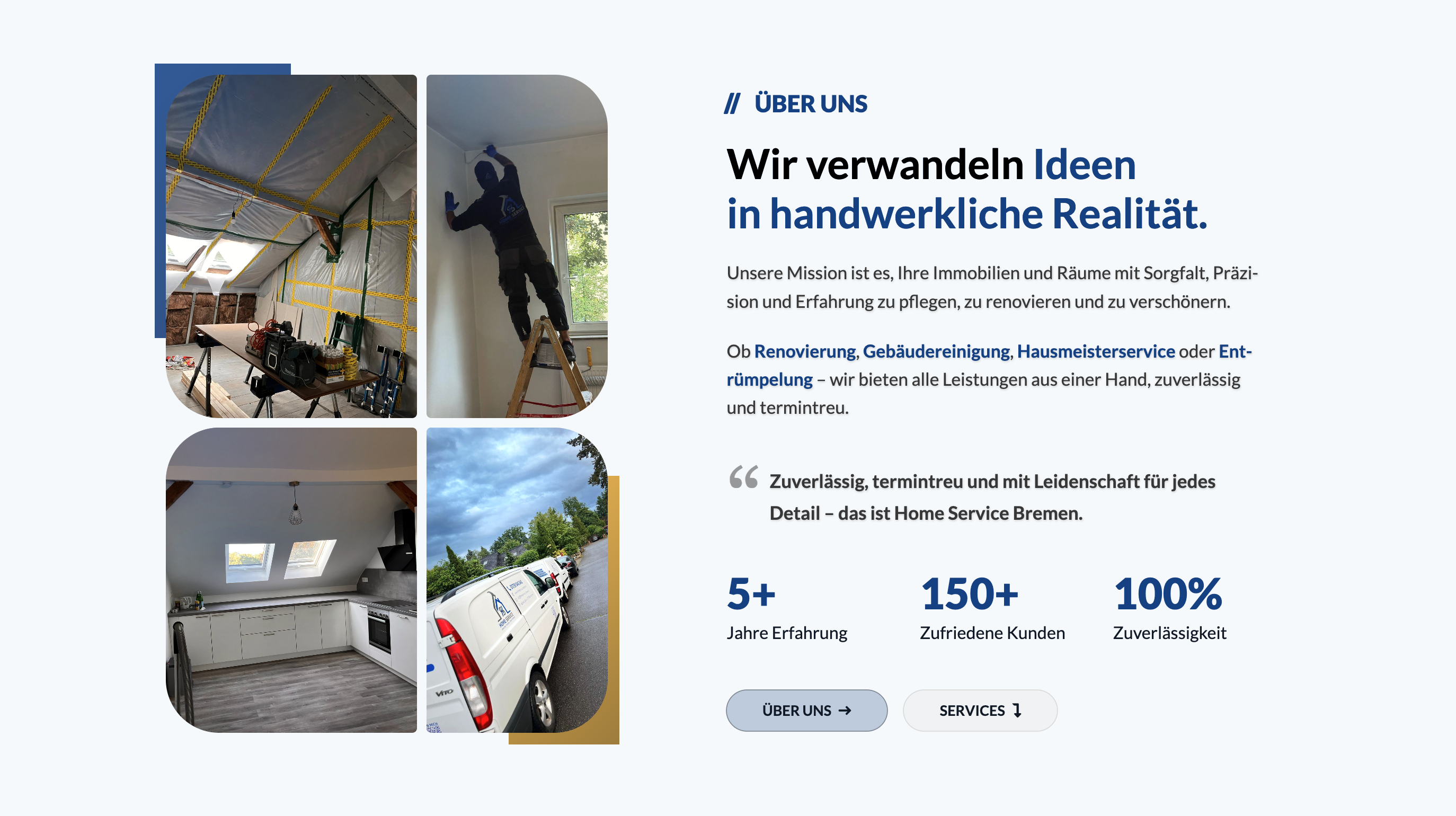 Ausschnitt 4 von 4 der Website von Home Service Bremen, Bremerhaven