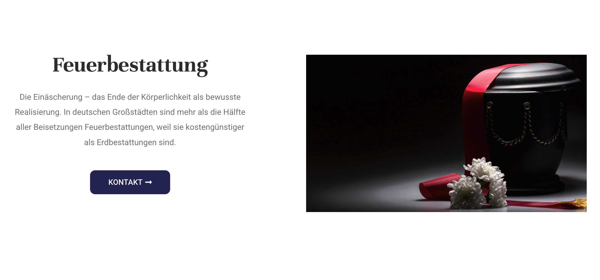 Ausschnitt 1 von 3 der Website von Sven Havemeister e.K. – Hamburger Bestattungsinstitut, Hamburg