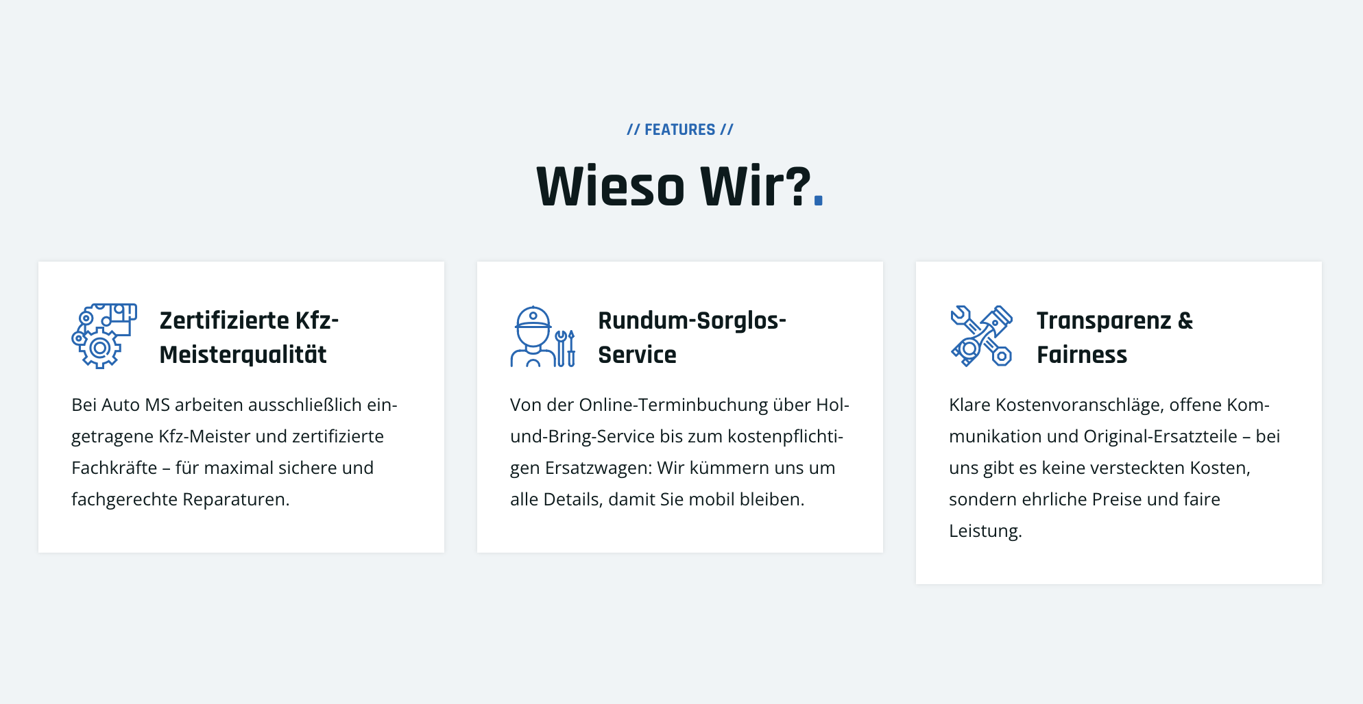 Ausschnitt 3 von 4 der Website von Auto MS Einzelunternehmer (e.K.), Frankfurt am Main