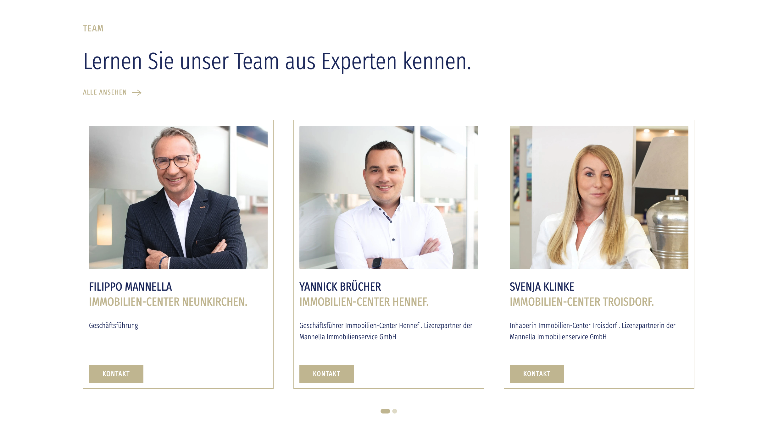 Ausschnitt 2 von 2 der Website von Mannella Immobilienservice GmbH, Rhein-Sieg-Kreis