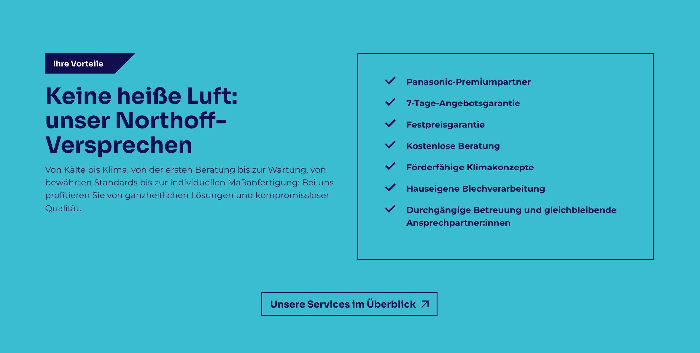 Ausschnitt 2 von 4 der Website von Northoff Kälte-Klimatechnik GmbH & Co. KG, Kreis Warendorf