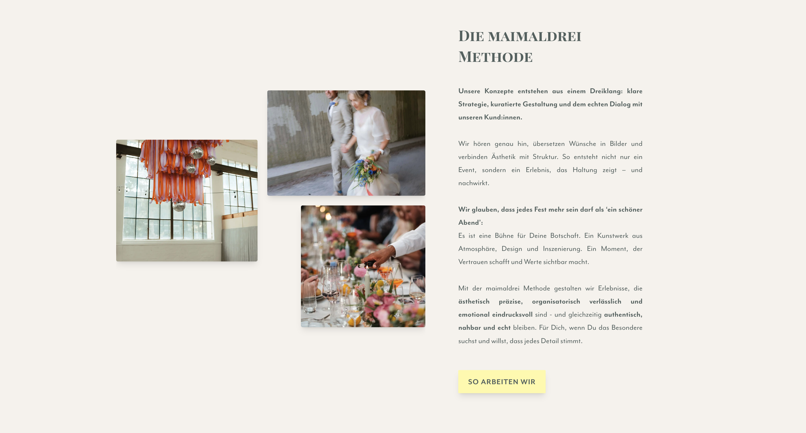 Ausschnitt 3 von 3 der Website von maimaldrei GmbH, Rhein-Sieg-Kreis