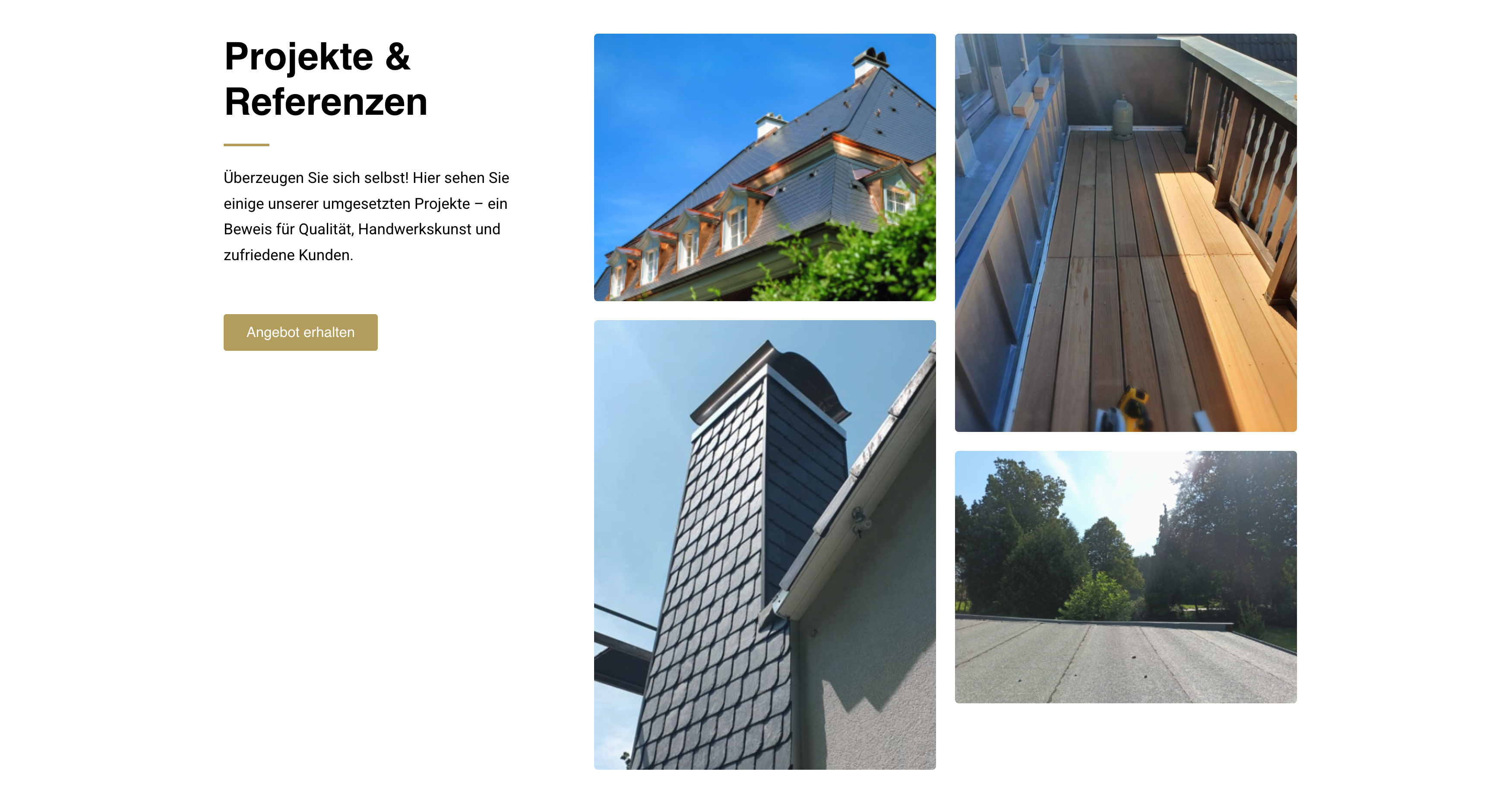 Ausschnitt 1 von 2 der Website von Ponge Bedachung, Wuppertal