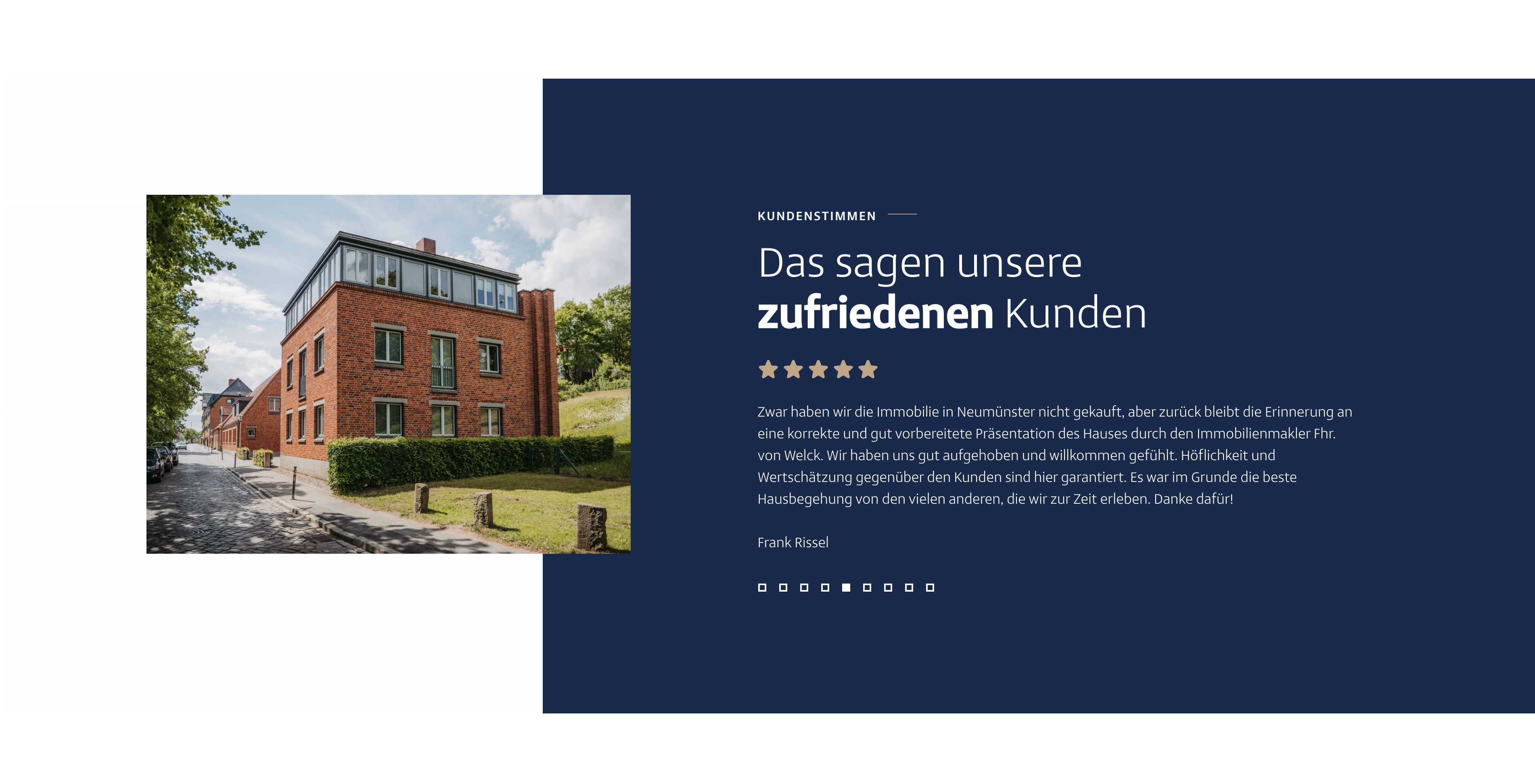 Ausschnitt 2 von 4 der Website von Hans Schütt Immobilien, Kiel
