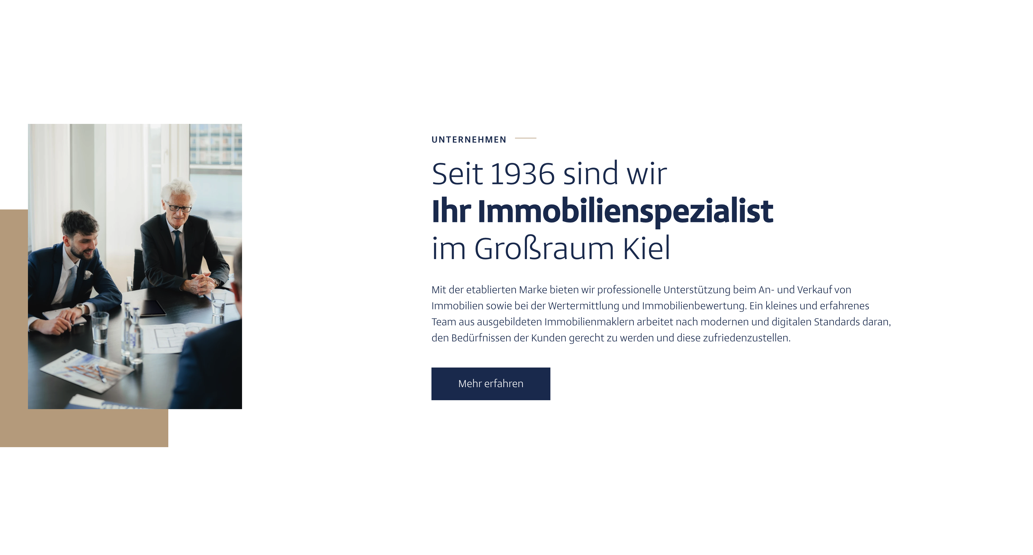 Ausschnitt 4 von 4 der Website von Hans Schütt Immobilien, Kiel