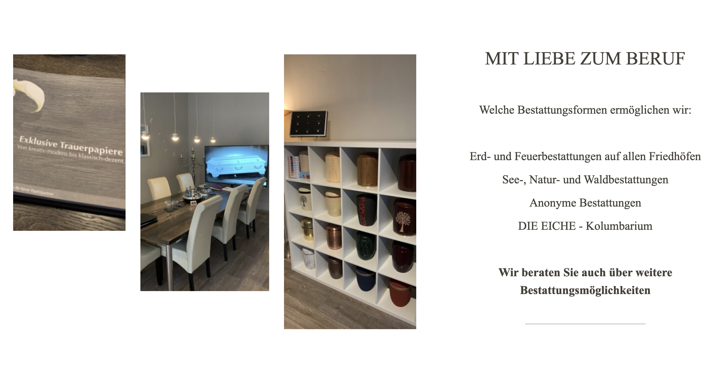 Ausschnitt 2 von 2 der Website von Bestattungshaus Schlutup e.K., Lübeck