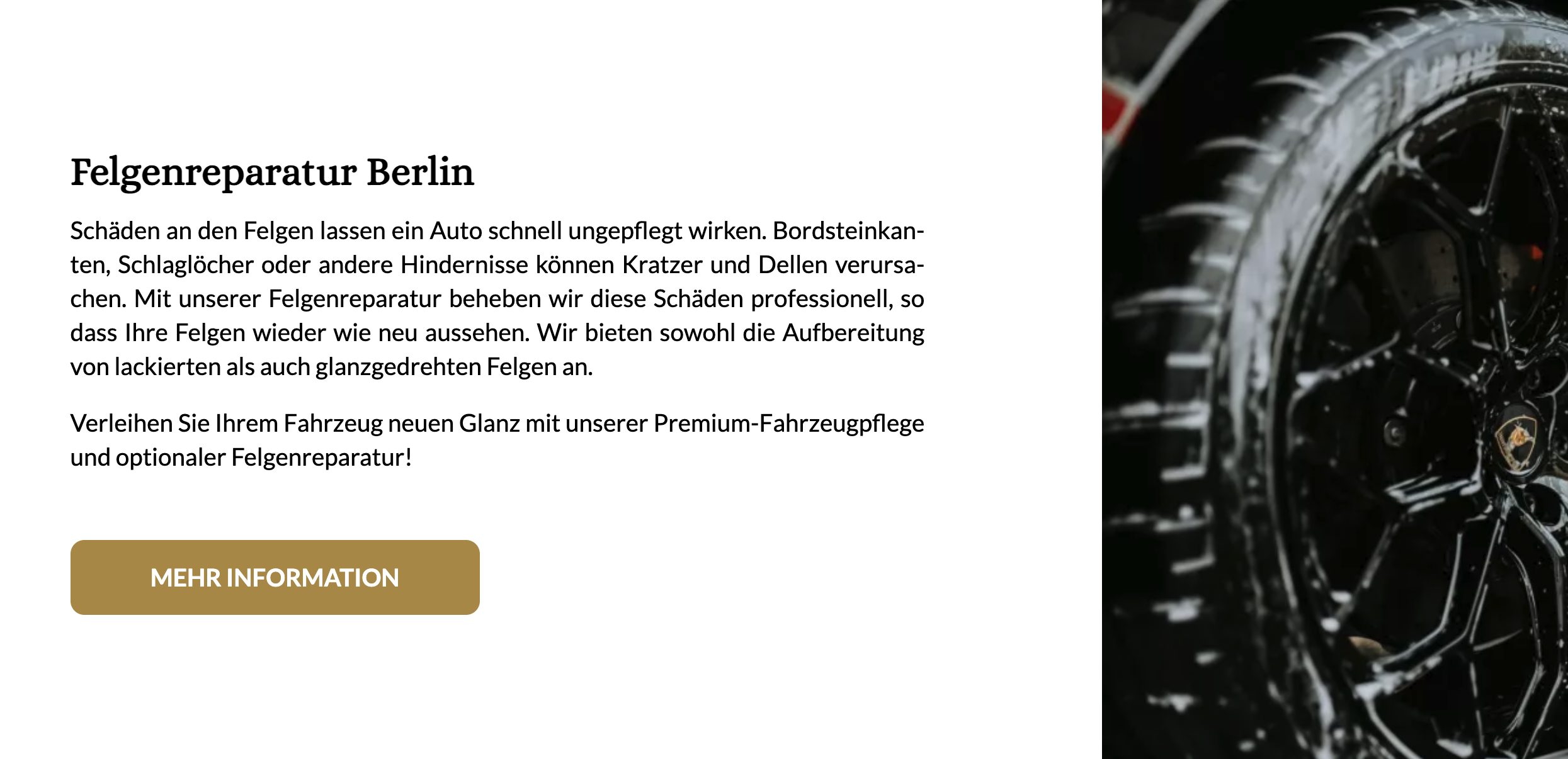 Ausschnitt 1 von 2 der Website von Detailing Stage Berlin | Fahrzeugpflege & Fahrzeugaufbereitung, Berlin