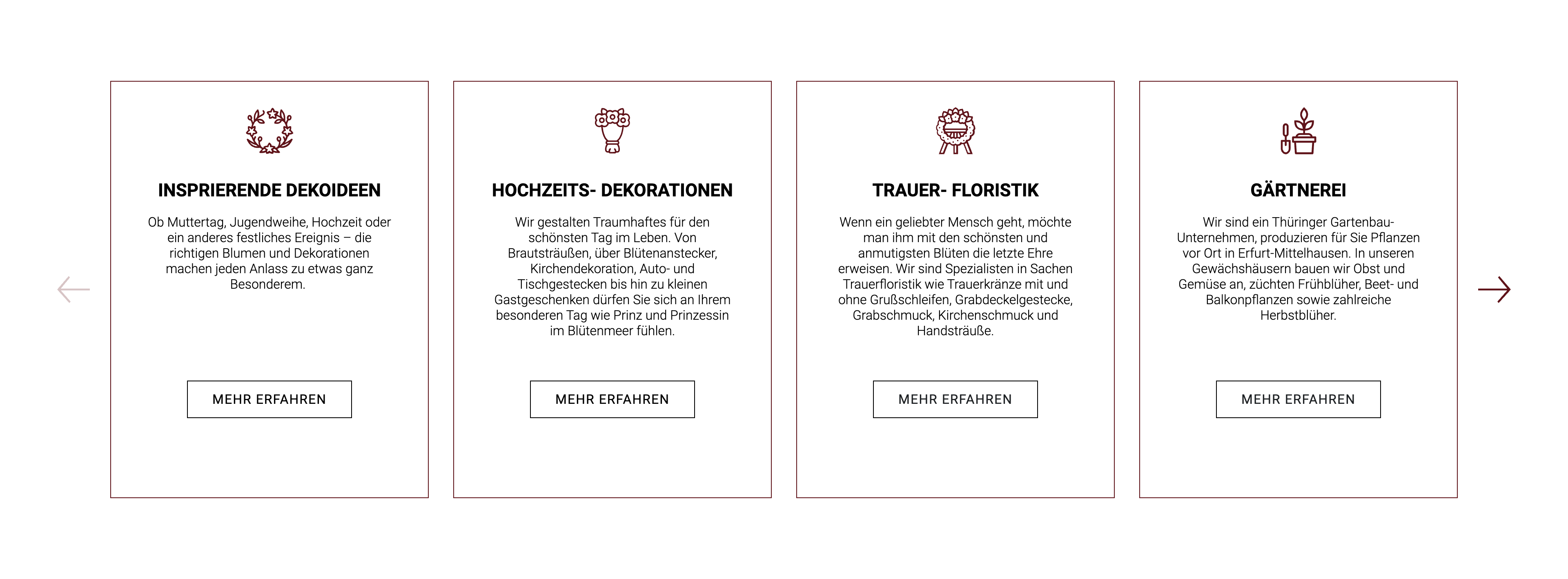 Ausschnitt 1 von 2 der Website von Erfurter Blumen GmbH, Erfurt