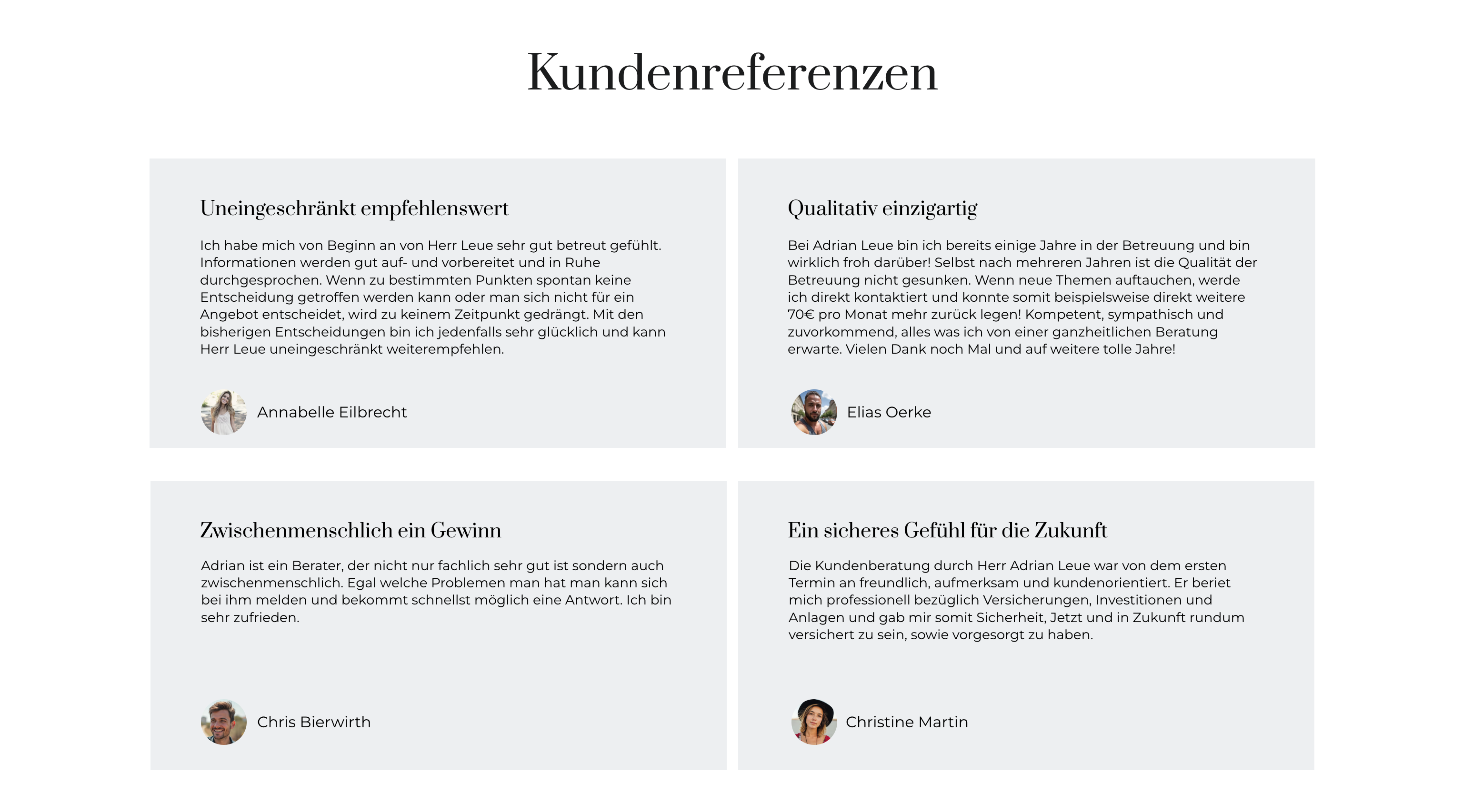 Ausschnitt 2 von 2 der Website von Optimus Consilium, Magdeburg