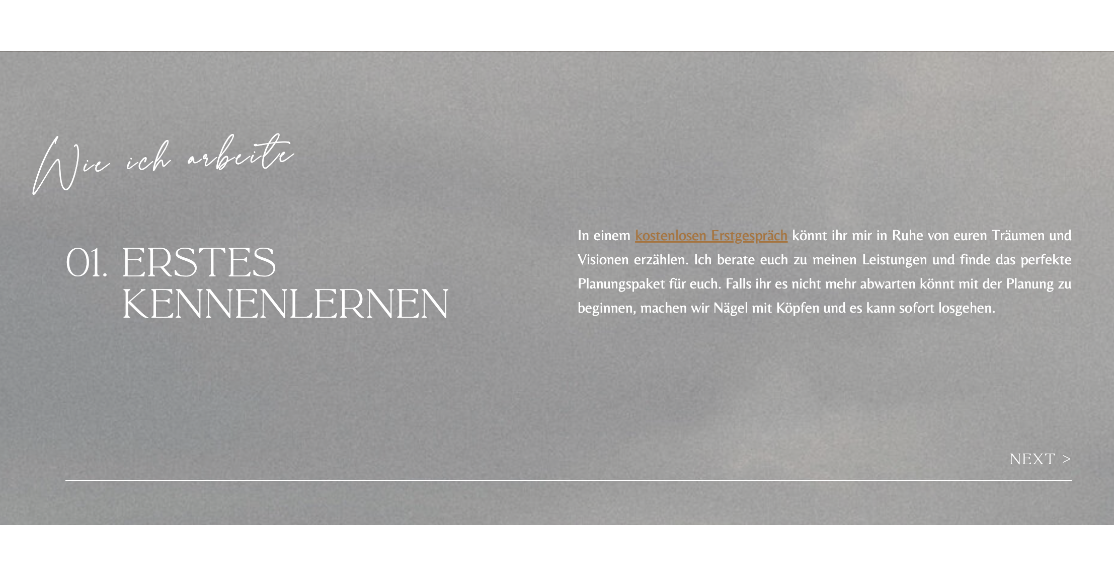 Ausschnitt 2 von 4 der Website von Love Destination Events, Berlin