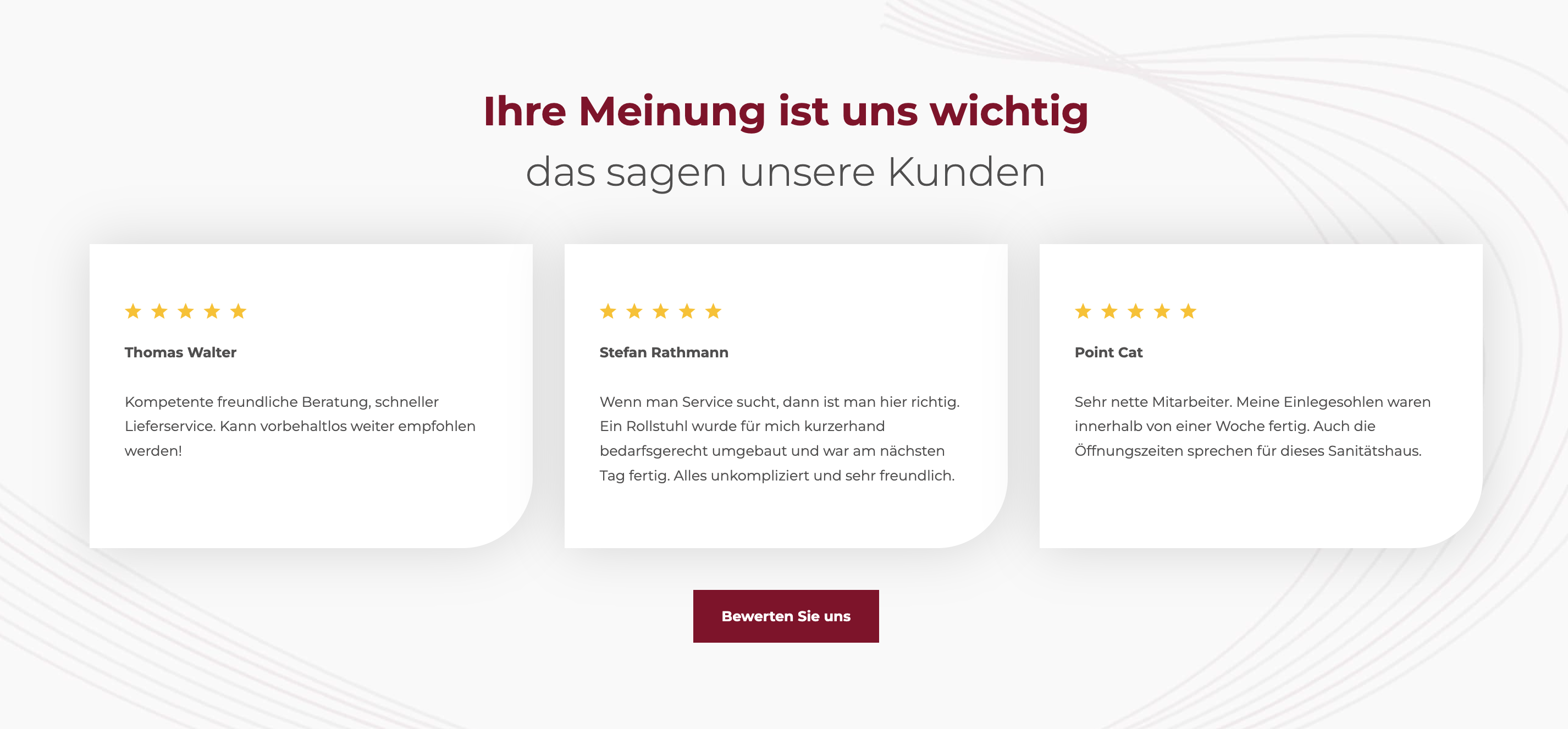 Ausschnitt 1 von 2 der Website von Sanitätshaus Greißinger GmbH, Stuttgart