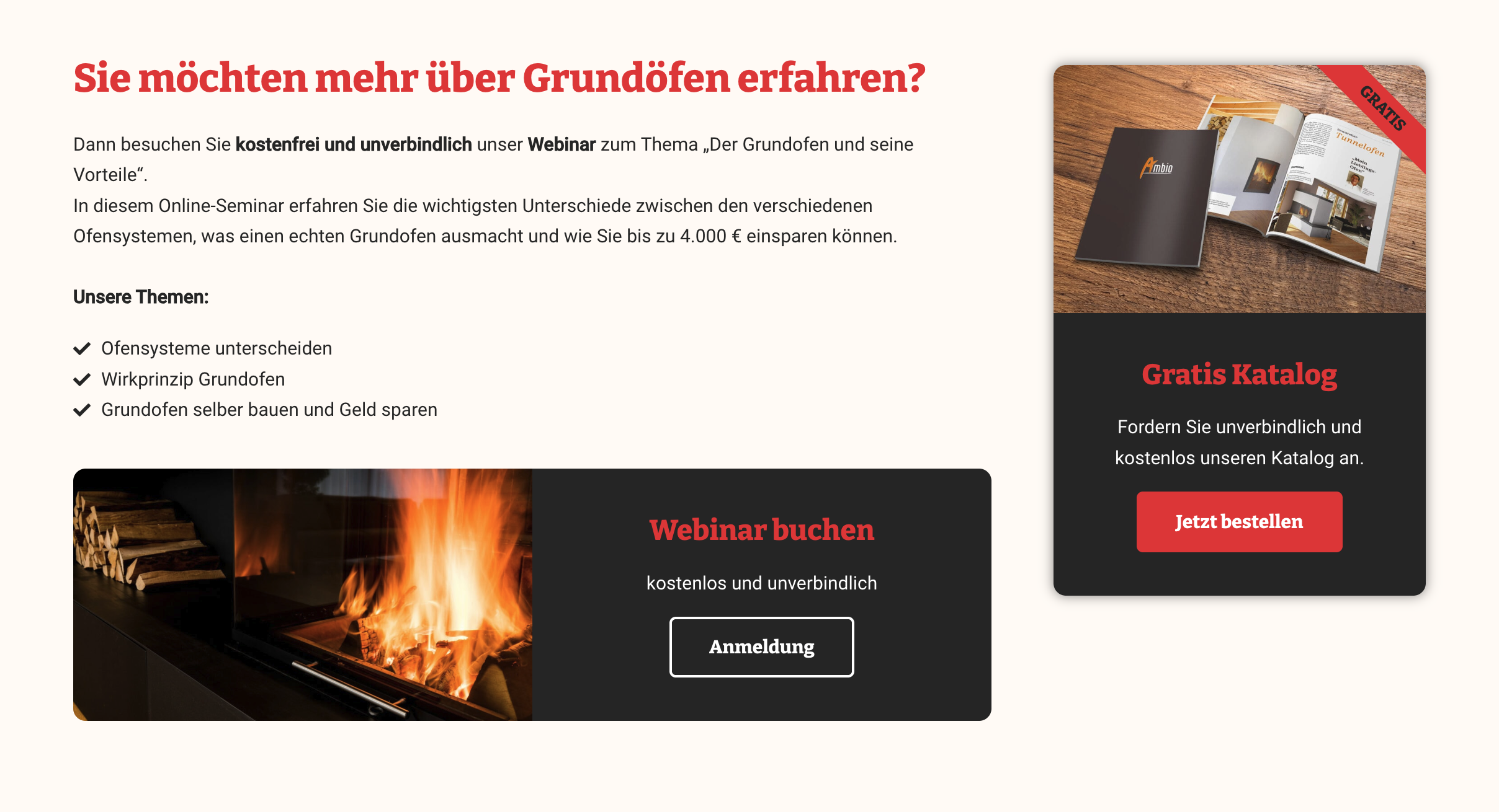 Ausschnitt 1 von 2 der Website von Fa. Grundofen-Meyer – Erich Meyer, Rhein-Sieg-Kreis