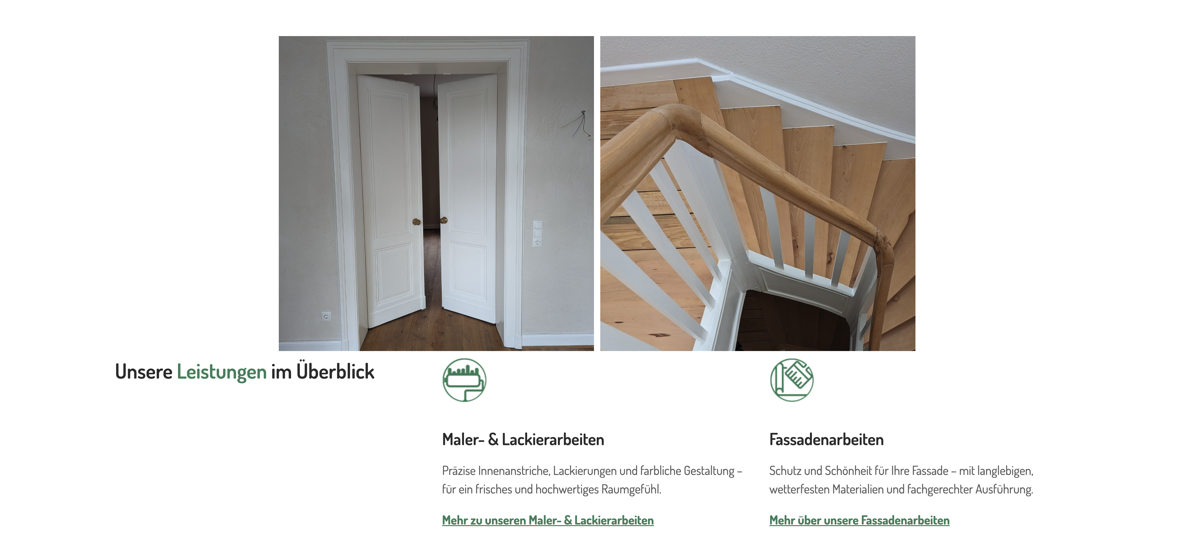 Ausschnitt 2 von 2 der Website von Malermeister Falk, Rhein-Sieg-Kreis