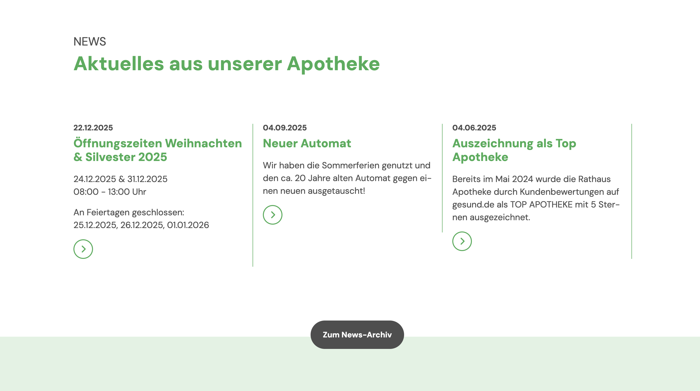 Ausschnitt 1 von 2 der Website von Badermann & Dr. Zwicker oHG, Frankfurt am Main