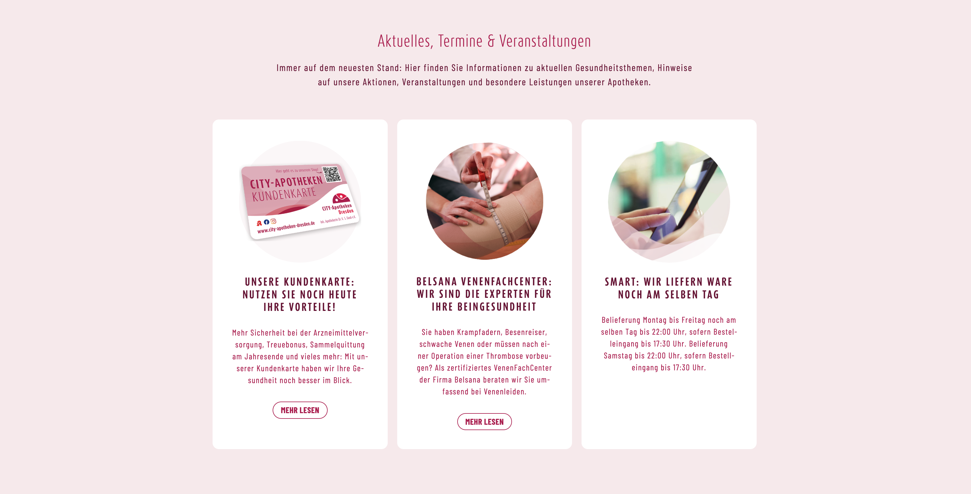 Ausschnitt 3 von 3 der Website von CITY-Apotheken-Dresden, Dr. Katja Scarlett Daub e.K., Dresden