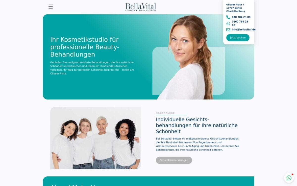 https://bellavital.de/ Screenshot der Seite