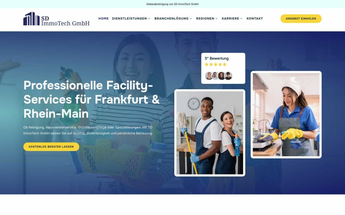 https://sd-immotech.de/ Screenshot der Seite