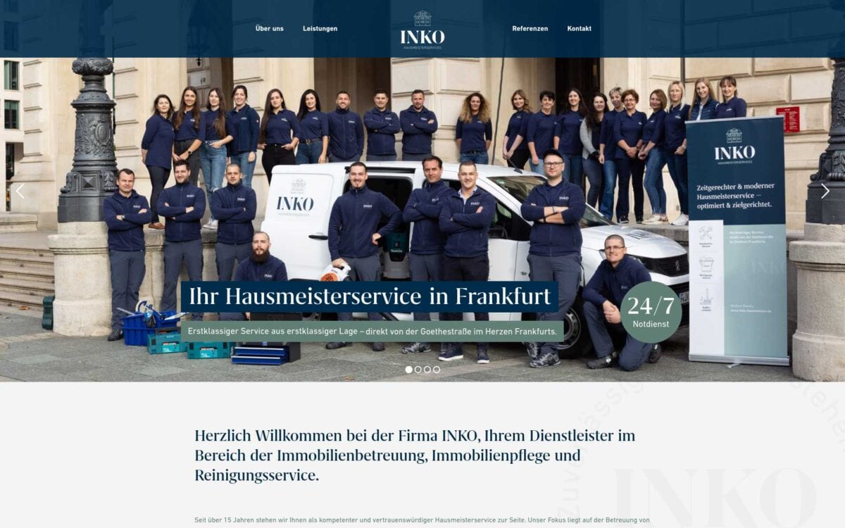 https://inko-hausmeister.de/ Screenshot der Seite