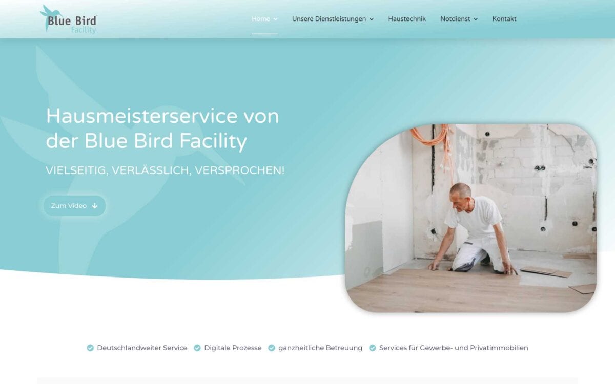 https://bluebirdfacility.com/ Screenshot der Seite