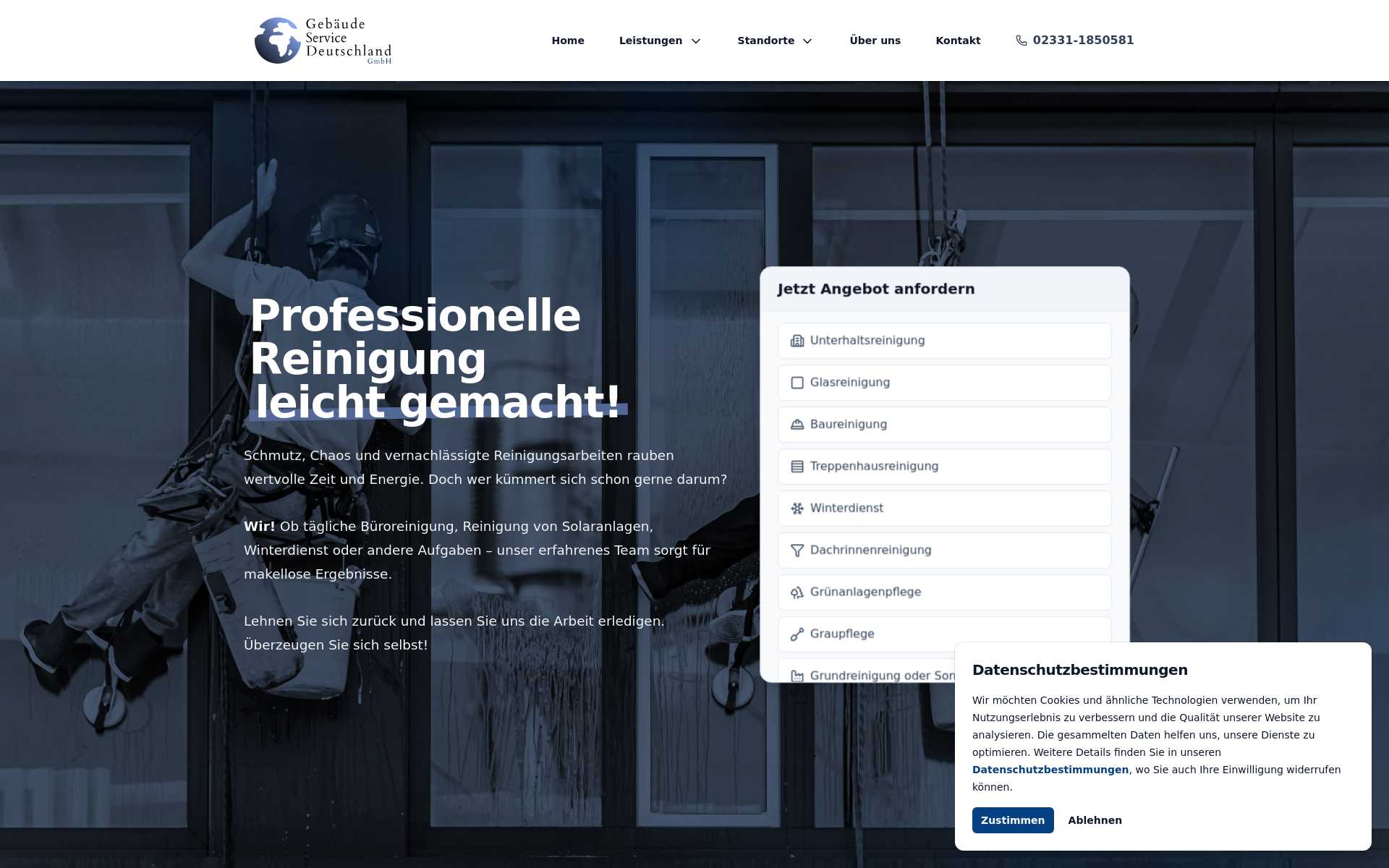 https://www.service-gsd.de/ Screenshot der Seite