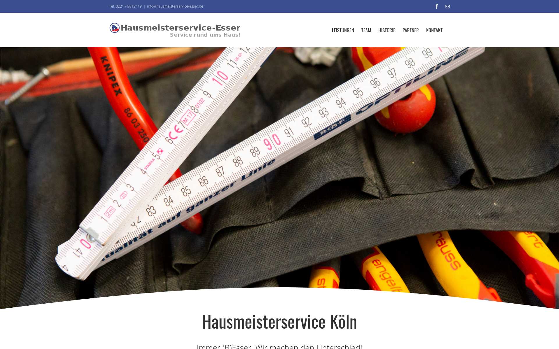 https://www.hausmeisterservice-esser.de/ Screenshot der Seite
