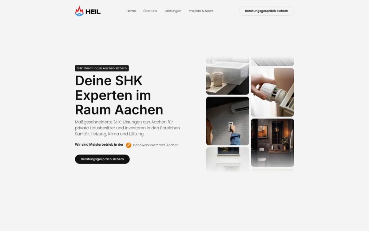https://shk-heil.de/ Screenshot der Seite