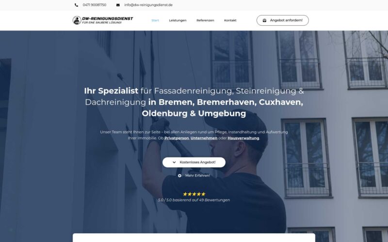 DW Reinigungsdienst | Dachreinigung, Dachbeschichtung & Fassadenreinigung Bremerhaven