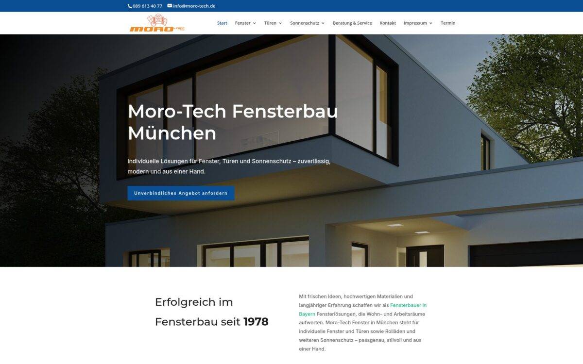 https://moro-tech.de/ Screenshot der Seite