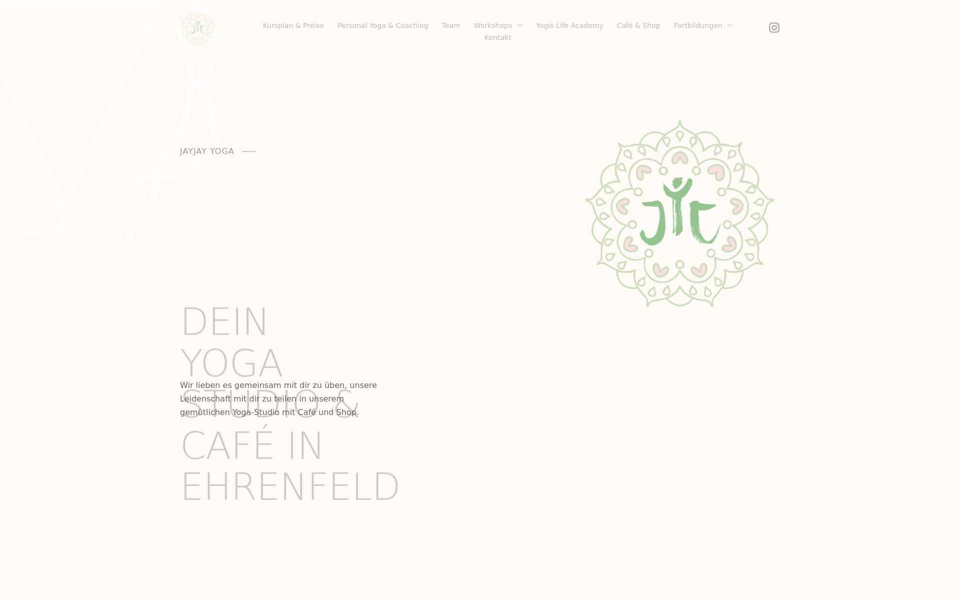 https://www.jayjayyoga.com/ Screenshot der Seite