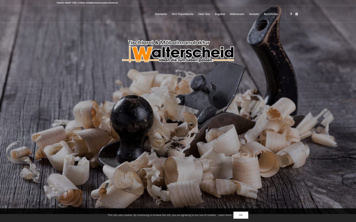 https://tischlerei-walterscheid.de/ Screenshot der Seite