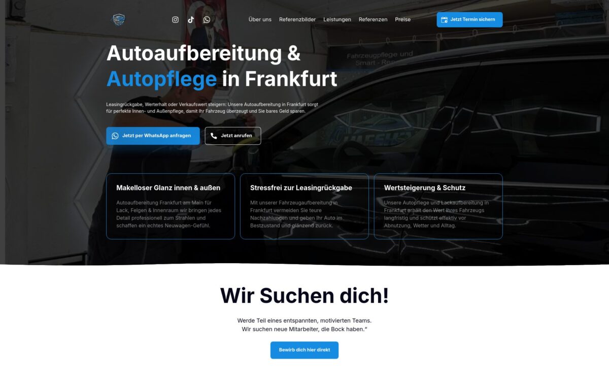 https://www.imeshine.de/ Screenshot der Seite