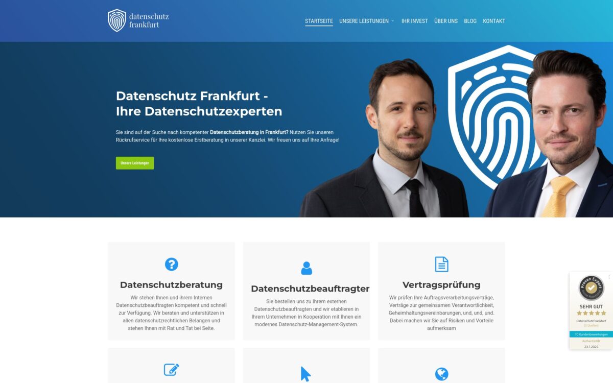 https://datenschutzfrankfurt.de/ Screenshot der Seite
