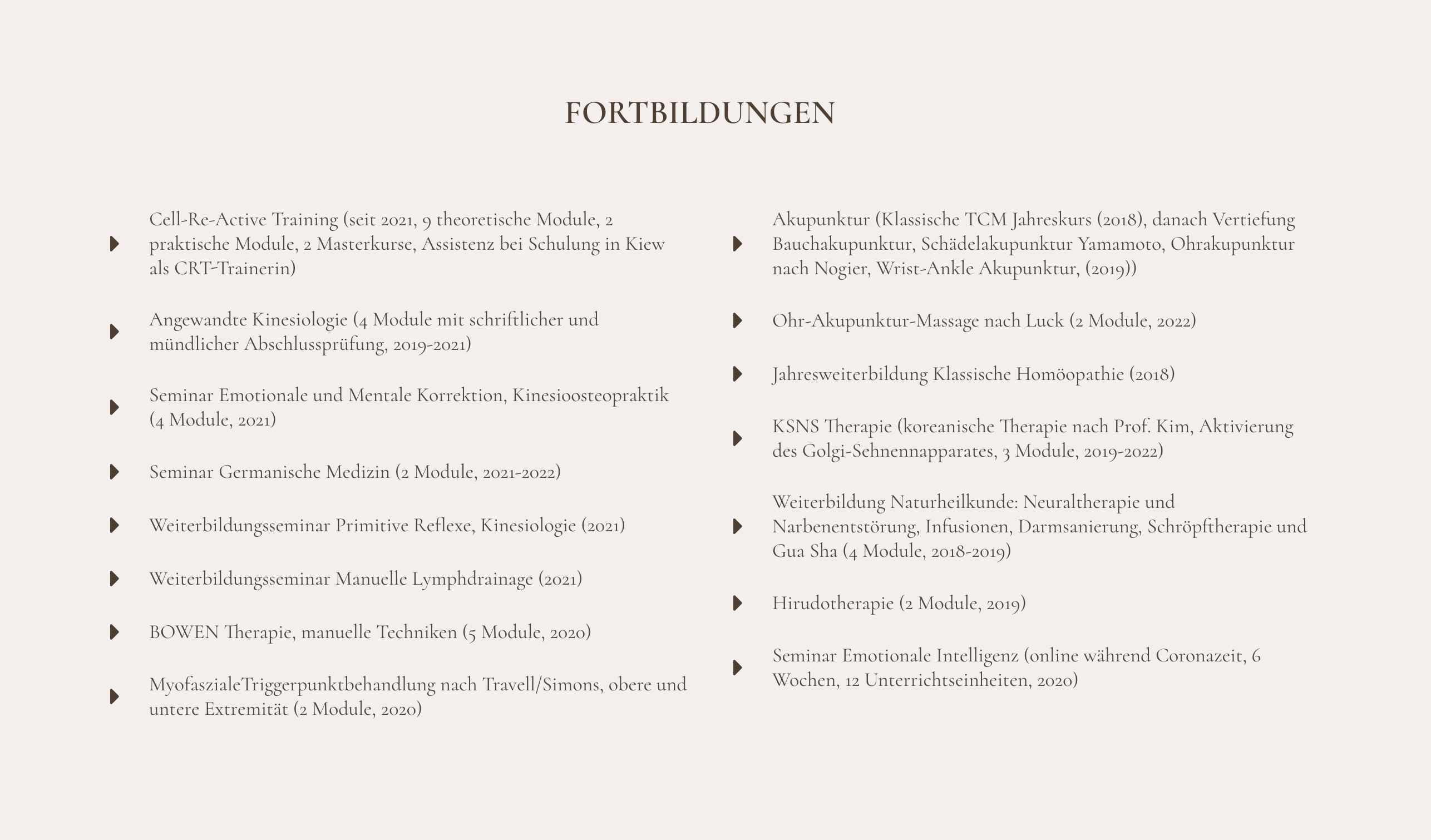 Ausschnitt 2 von 2 der Website von Heilpraxis Chrisanow, Frankfurt am Main