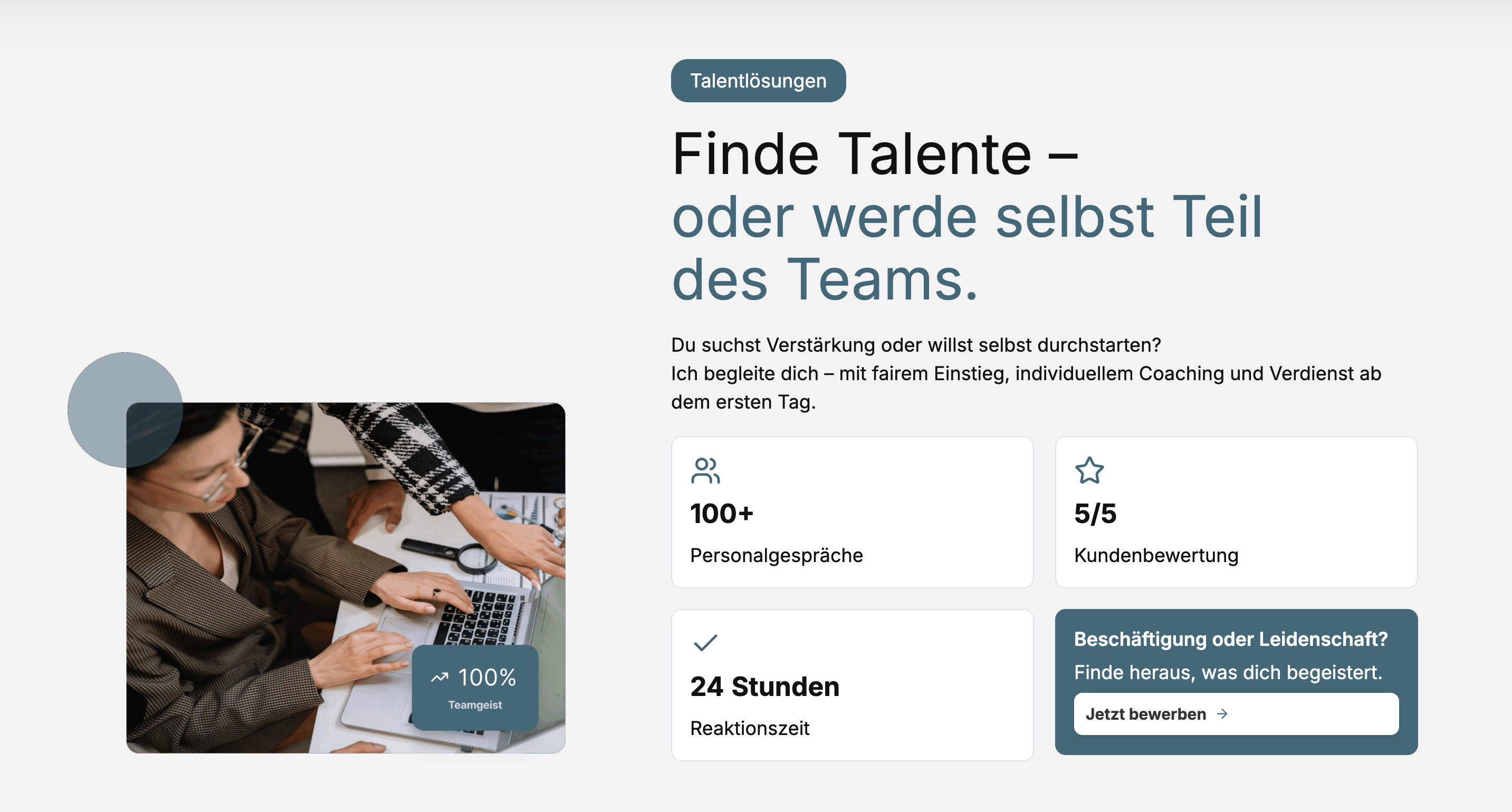 Ausschnitt 4 von 5 der Website von JZM. Personal Management, Jörg Zimmermann, Rhein-Sieg-Kreis