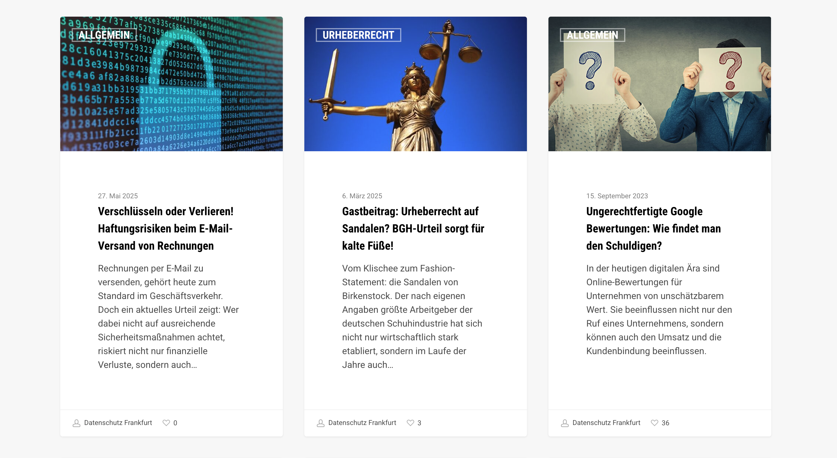 Ausschnitt 1 von 2 der Website von MFM Datenschutz-Consulting GmbH, Hochtaunuskreis