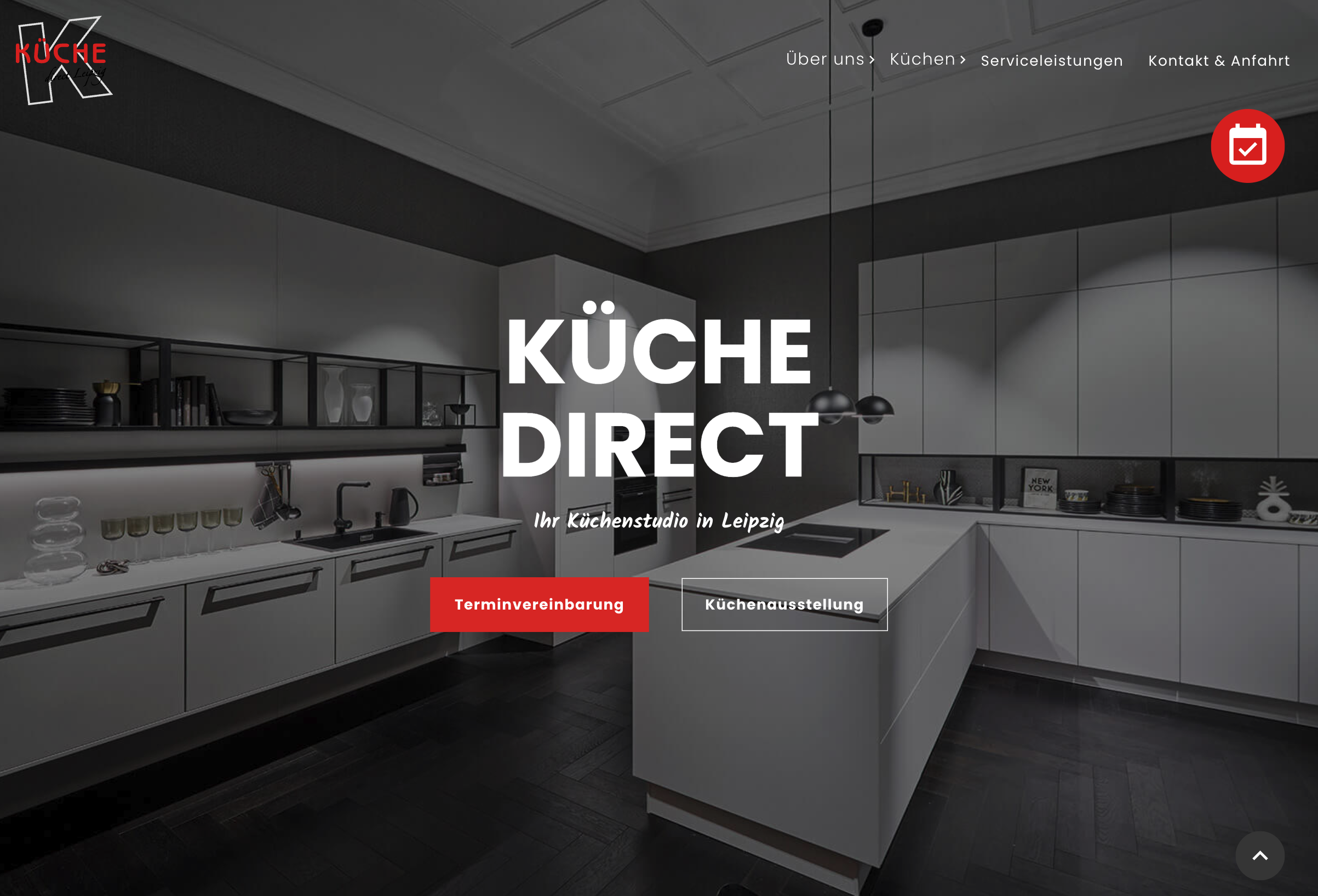 Das Bild zeigt einen Desktop Screenshot der vorgestellten Website