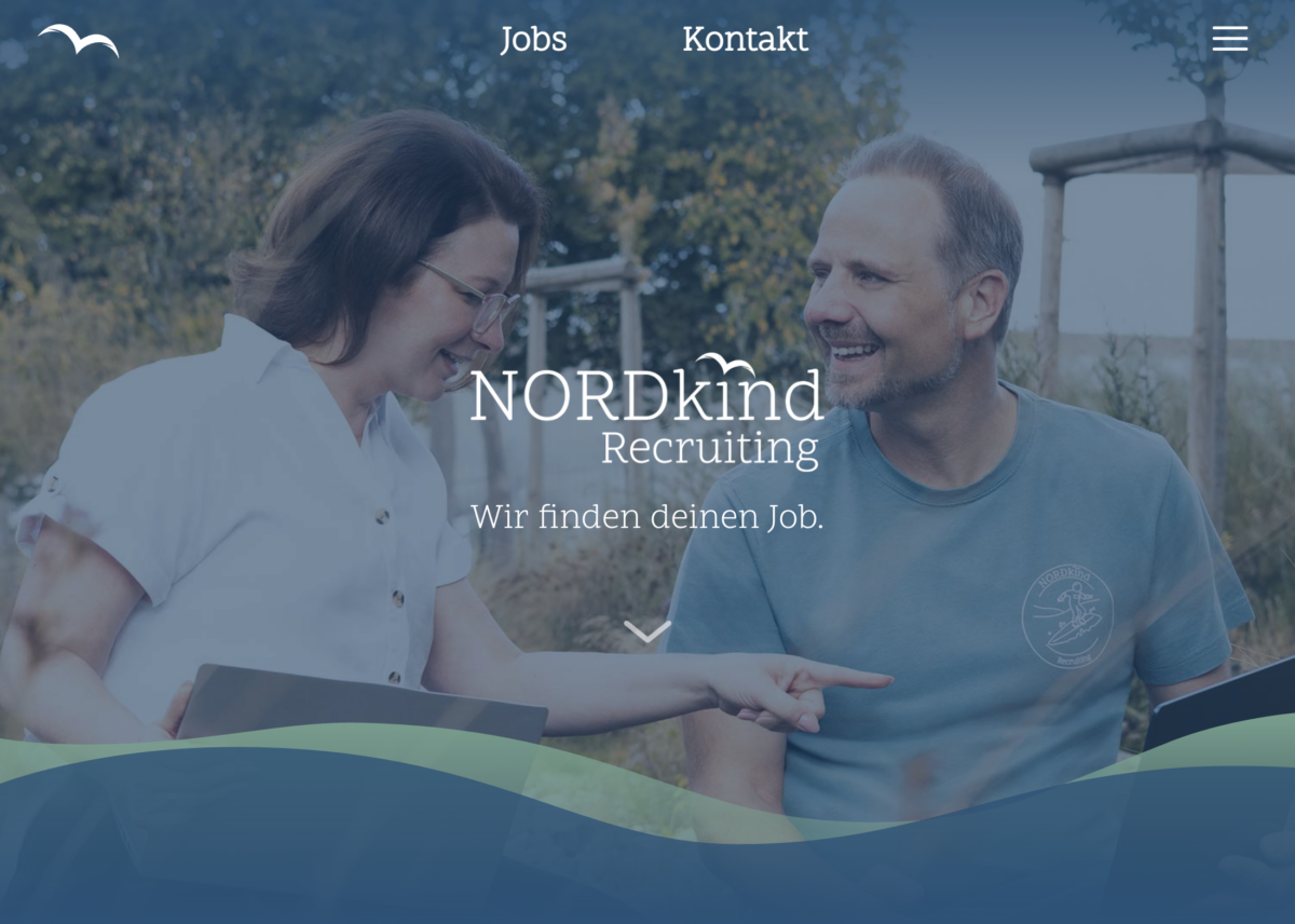 Das Bild zeigt einen Desktop Screenshot der vorgestellten Website