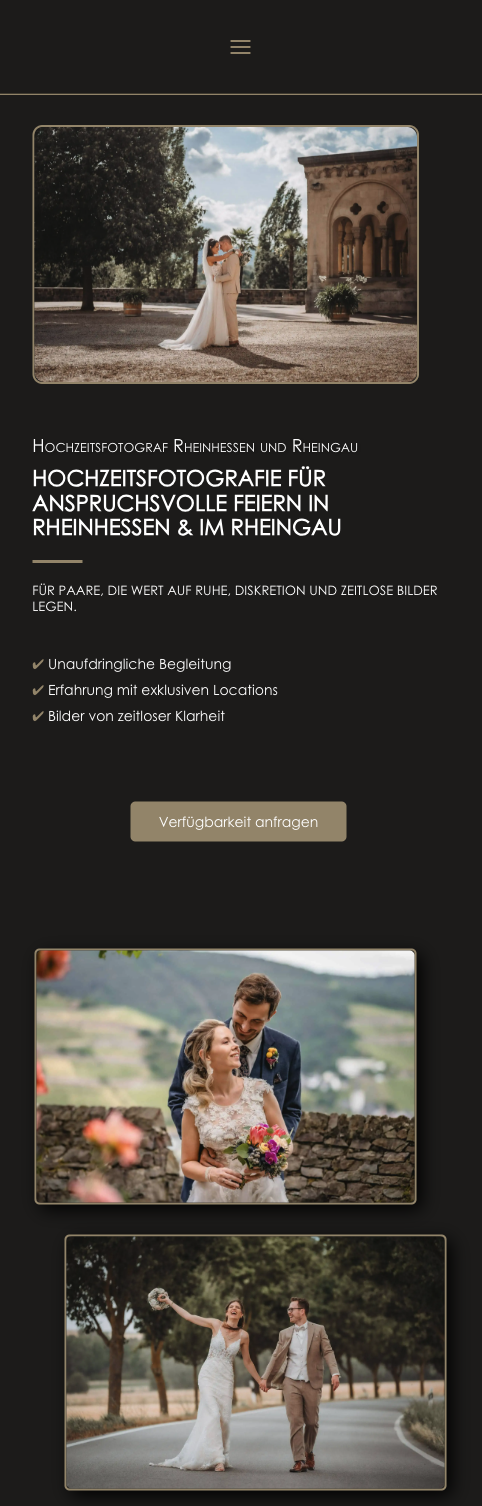 Das Bild zeigt einen Mobile Screenshot der vorgestellten Website