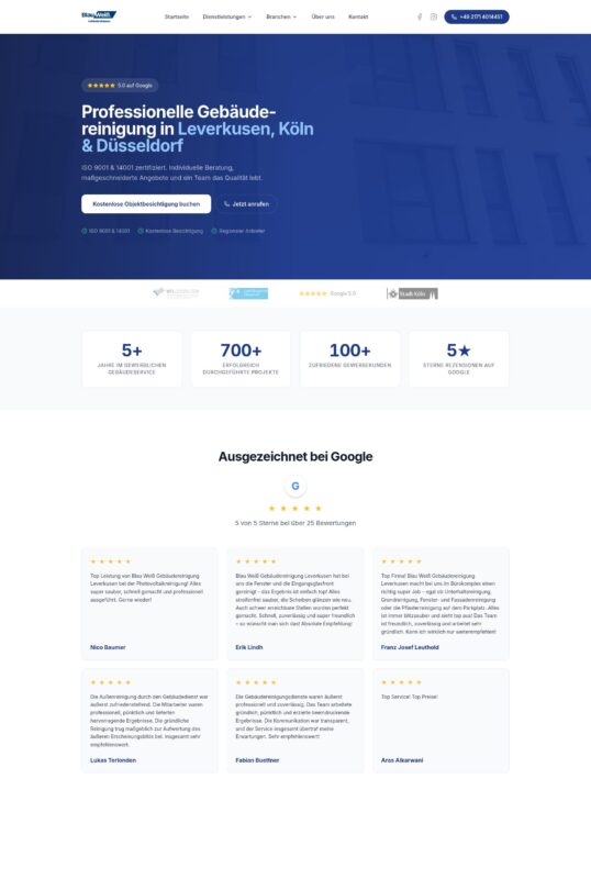 Blau Weiß Gebäudereinigung