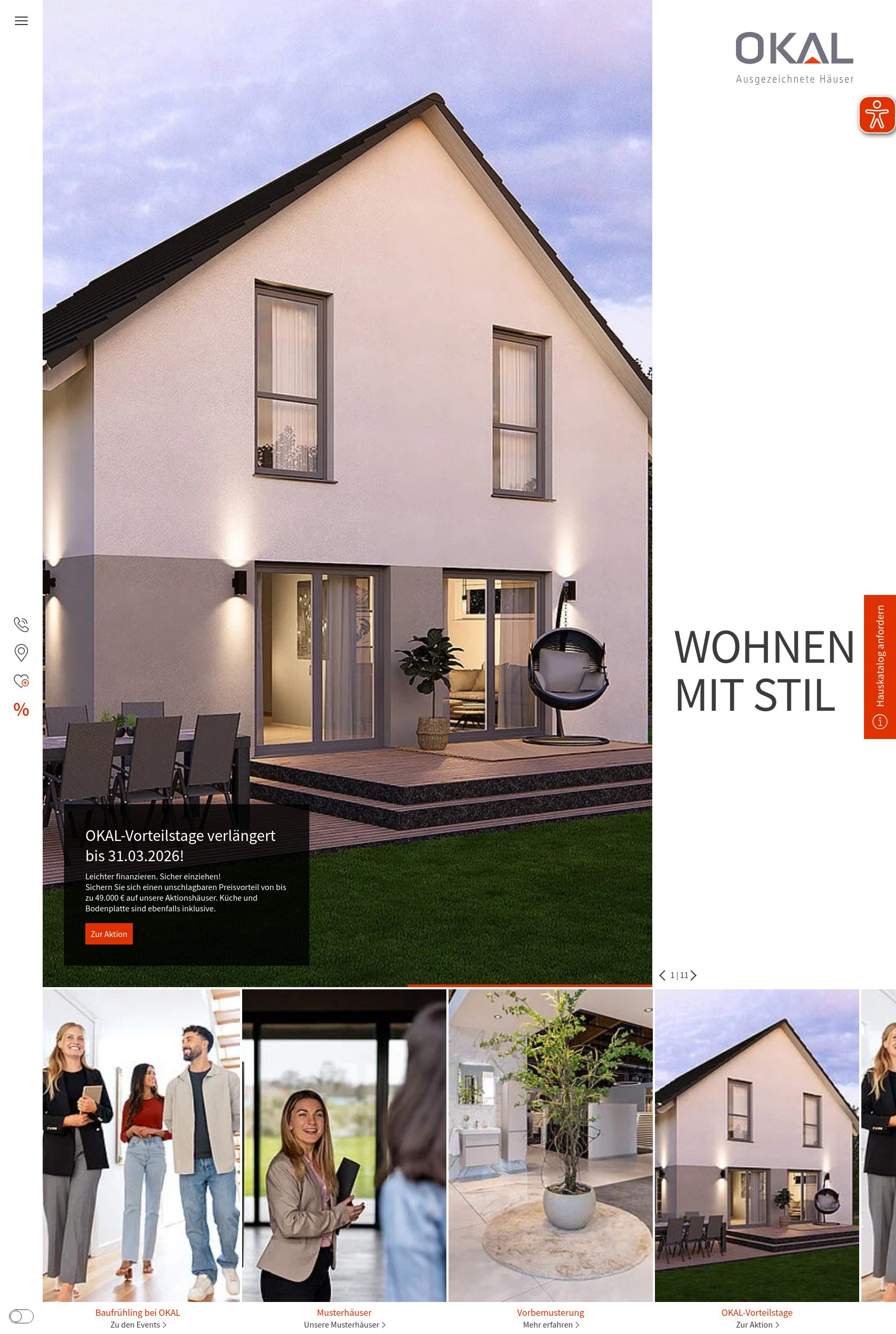 Das Bild zeigt einen Desktop Screenshot der vorgestellten Website