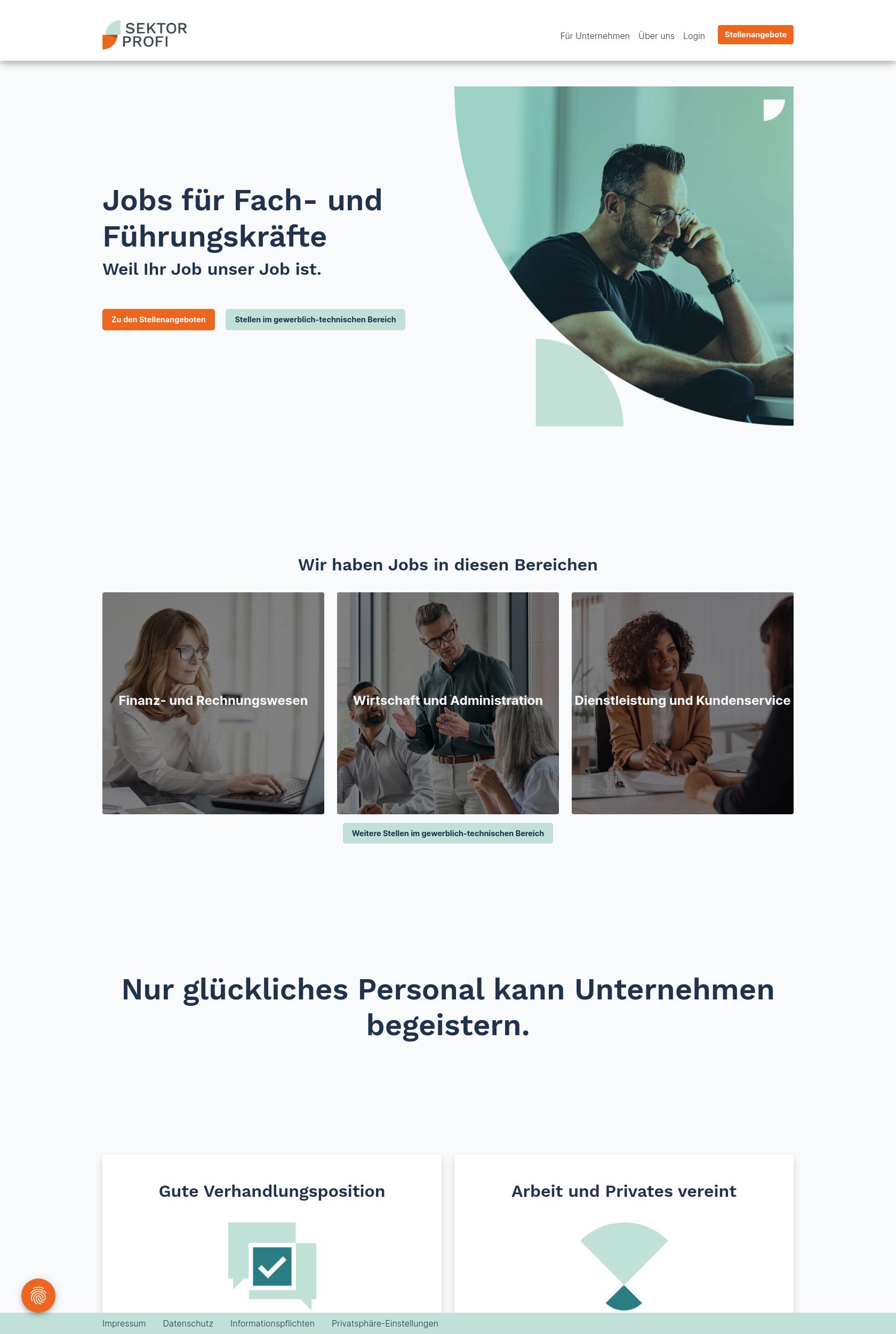 Das Bild zeigt einen Desktop Screenshot der vorgestellten Website