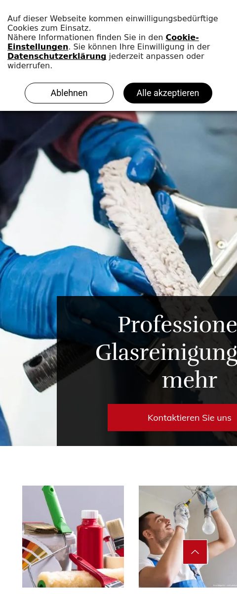 Das Bild zeigt einen Mobile Screenshot der vorgestellten Website