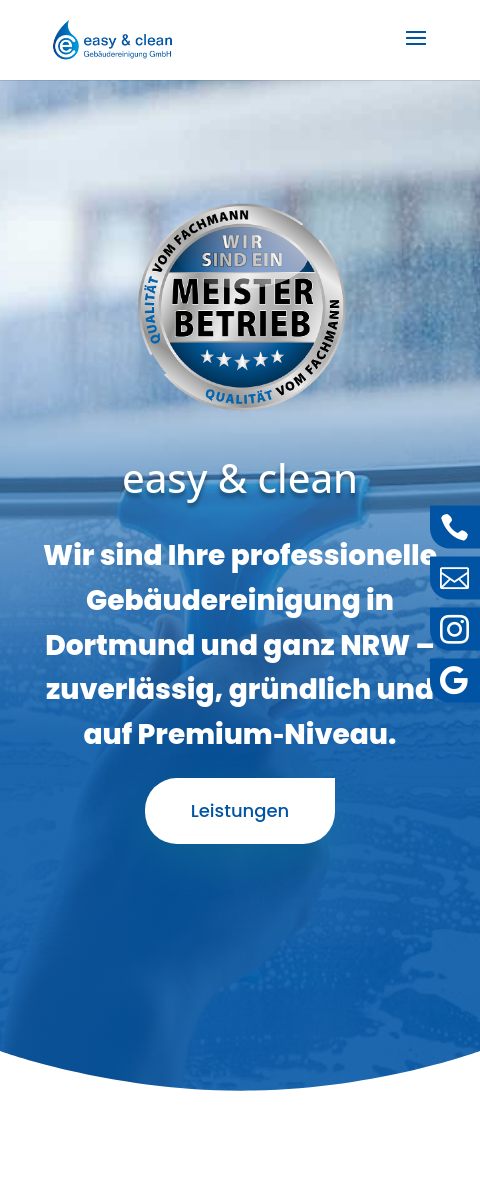 Das Bild zeigt einen Mobile Screenshot der vorgestellten Website