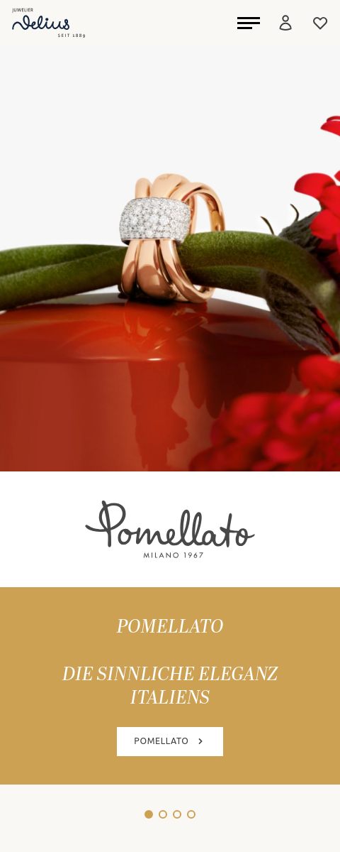 Das Bild zeigt einen Mobile Screenshot der vorgestellten Website